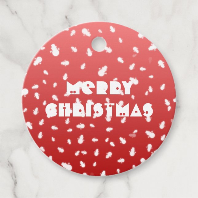 Jul Snögubbe Gåvor Etiketter (Framsida)