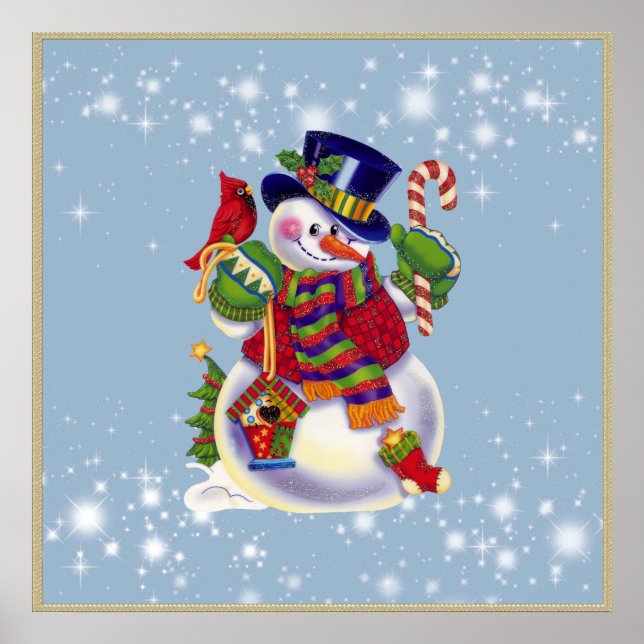 Jul Snögubbe helgdag poster (Framsidan)