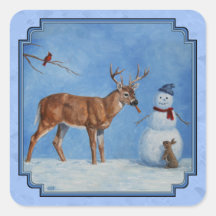 Jul Snögubbe Hjort Cute Bunny Blue