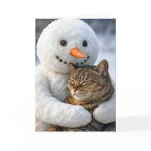 Jul Snögubbe Hugga Tabby katt