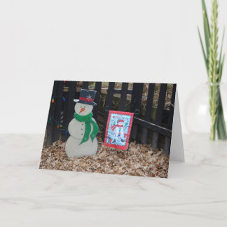 Jul Snögubbe i vinter Kort