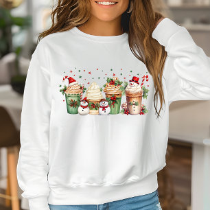 Jul-Snögubbe-kaffejul för kvinnor T Shirt
