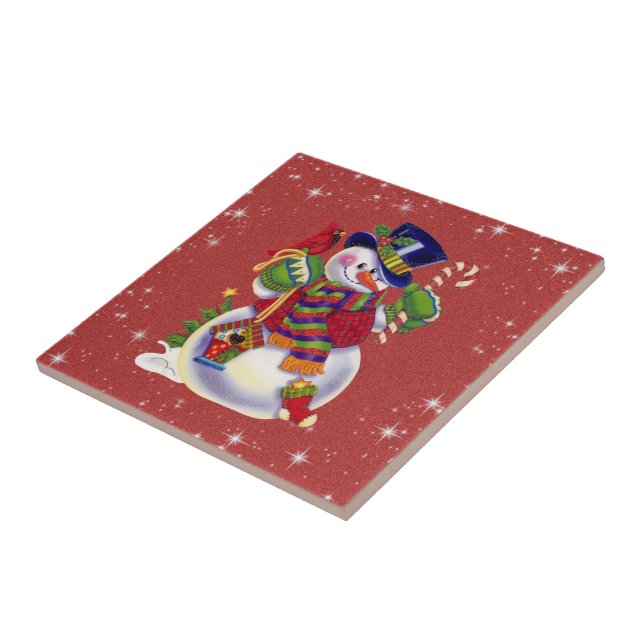 Jul Snögubbe Kakelplatta (Sidan)