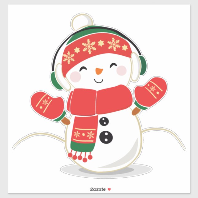 Jul Snögubbe Klistermärken (Ark)