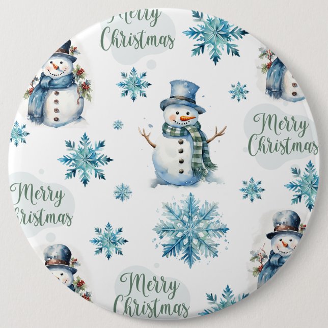 Jul Snögubbe Knapp (Framsida)