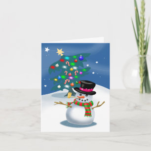 Jul Snögubbe Kort