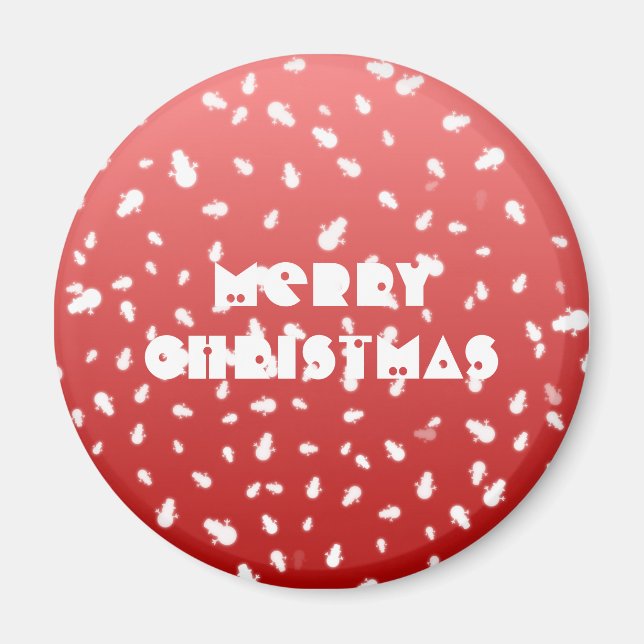 Jul Snögubbe Magnet (Framsidan)