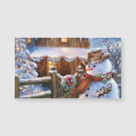 Jul Snögubbe med Birds Magnet