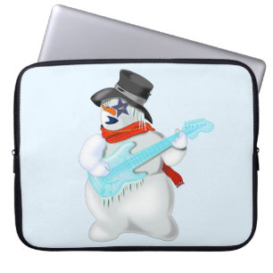 Jul Snögubbe med Guitar Laptop sleeve Gift