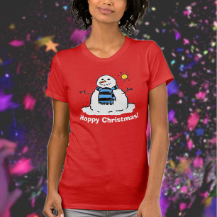 Jul Snögubbe med Lycklig-jul T Shirt