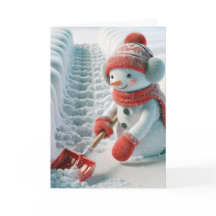 Jul Snögubbe med Red Shovel