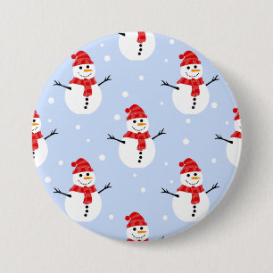 Jul Snögubbe Mönster Knapp
