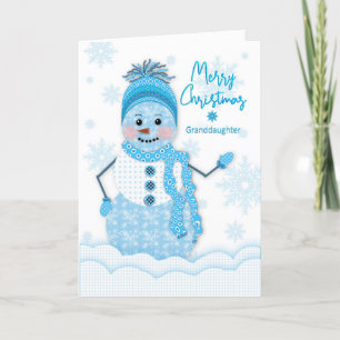 Jul, Snögubbe, mordotter, blå skuggor Kort