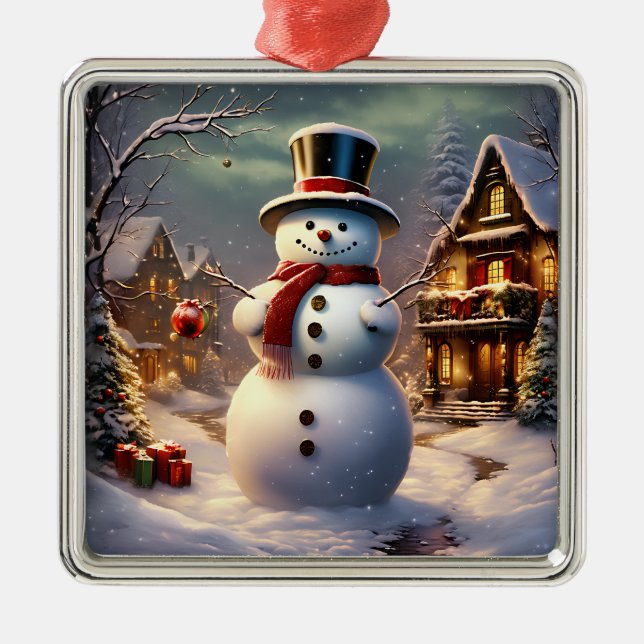 Jul Snögubbe Ornament (Framsidan)