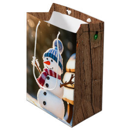 Jul Snögubbe på en parkbänk