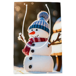 Jul Snögubbe på en parkbänk