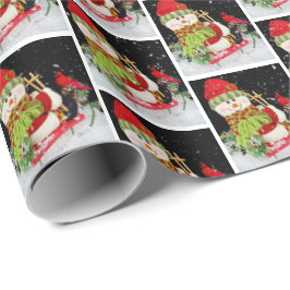 Jul snögubbe på slinga presentpapper