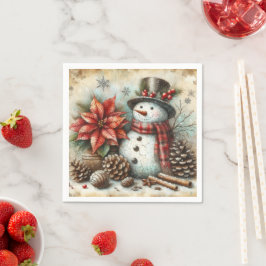 Jul Snögubbe Party Napkins Pappersservett