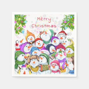 Jul Snögubbe Party Napkins Pappersservett