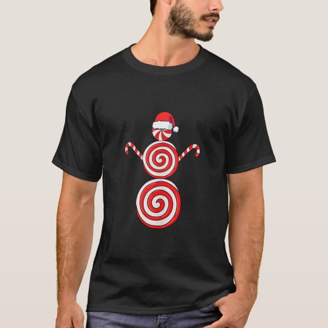 Jul Snögubbe Peppermint Candy Tanktop T Shirt (Framsida)