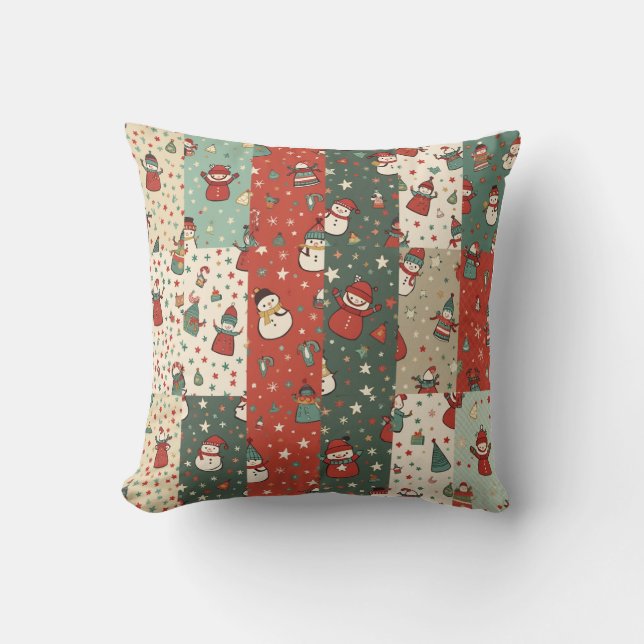 Jul Snögubbe Pillow Cushion Kudde (Framsida)