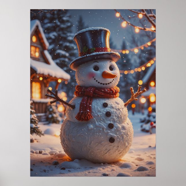 Jul Snögubbe Poster (Framsidan)