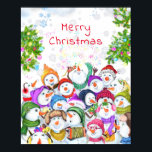 Jul Snögubbe Poster<br><div class="desc">Julen Poster med Lycklig Snowmans God jul Party Funny Teckning Tecknad Firande/Snögubbear - eller Välj/lägg till din unika text/teckensnitt/Poster - Gör din Dekorationerna juldekorgåva - Ändra storlek och flytta eller ta bort Färg/bild med anpassning Speciellare! - Teckning och MJÖLKS utformning. Du kan också överföra mina designers till fler än 1...</div>