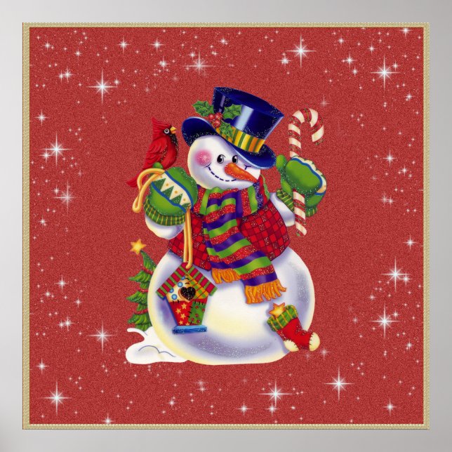 Jul Snögubbe Poster (Framsidan)