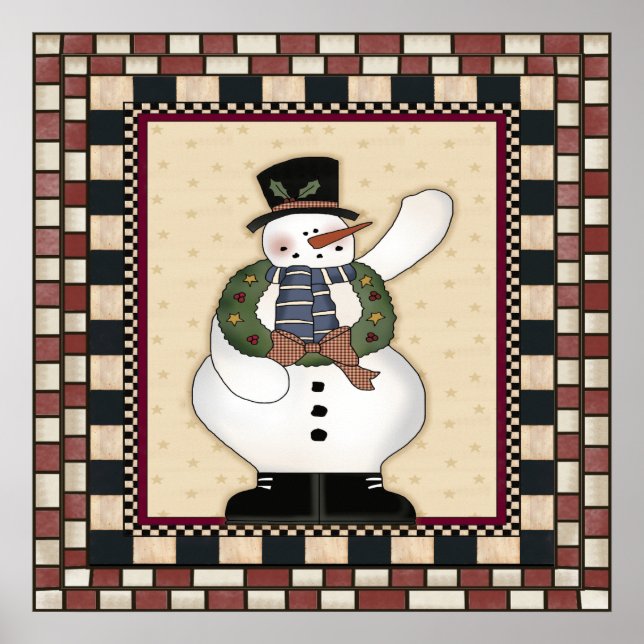 Jul Snögubbe Poster (Framsidan)