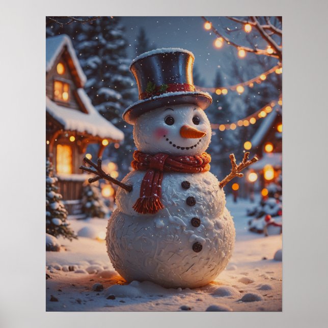 Jul Snögubbe Poster (Framsidan)