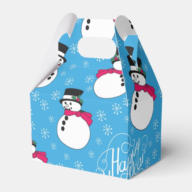 Jul snögubbe presentaskar (Framsidan Sidan)