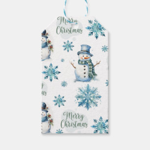 Jul Snögubbe Presentetikett