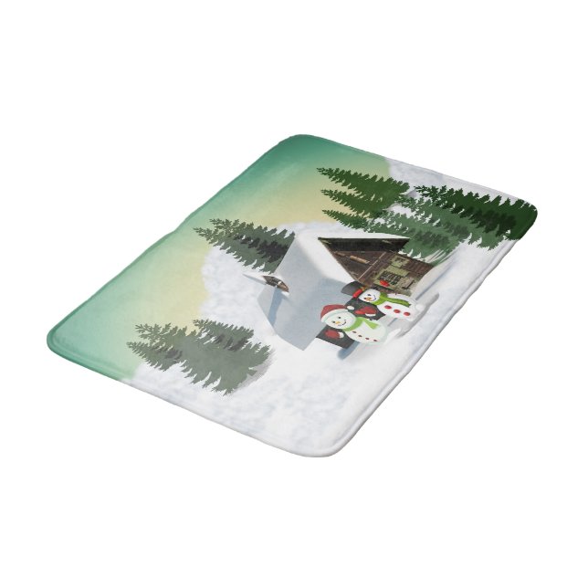 Jul Snögubbe Scene Badrumsmatta (Vinklad)