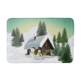 Jul Snögubbe Scene Badrumsmatta