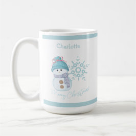 Jul Snögubbe Snowflake Cute Coffee Mugg