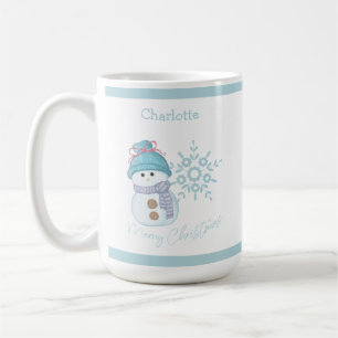 Jul Snögubbe Snowflake Cute Coffee Mugg