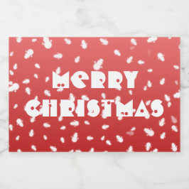 Jul Snögubbe Spritflaskor Etikett