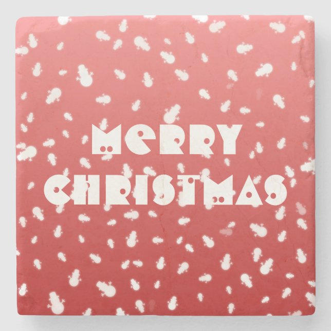 Jul Snögubbe Stenunderlägg (Framsidan)