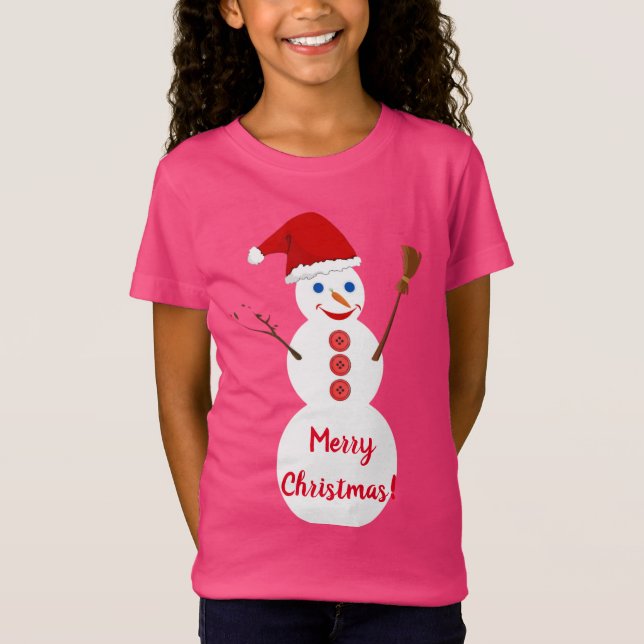 Jul Snögubbe T Shirt (Framsida)
