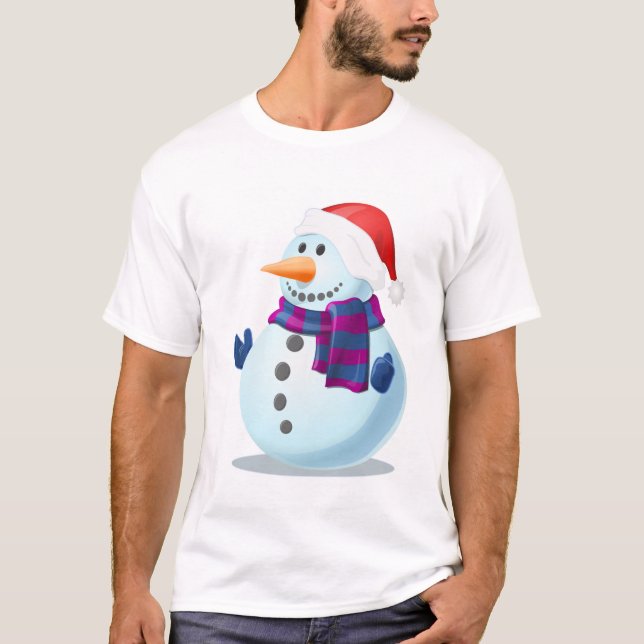 Jul Snögubbe T-Shirt (Framsida)