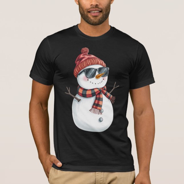 Jul snögubbe t shirt (Framsida)
