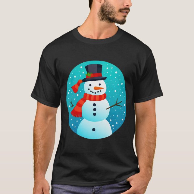 Jul Snögubbe T-Shirts (Framsida)