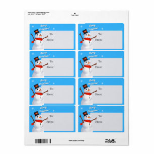 Jul Snögubbe till från etikettstreck Fraktsedel