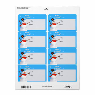 Jul Snögubbe till från etikettstreck Fraktsedel