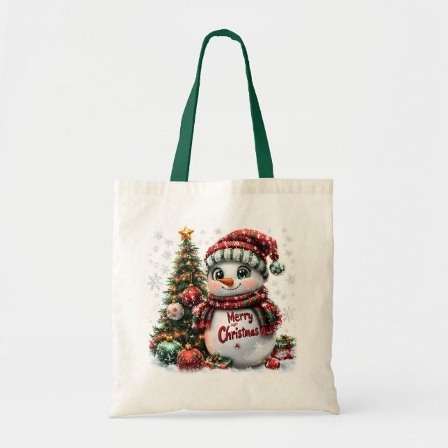 Jul Snögubbe Tygkasse (Framsidan)