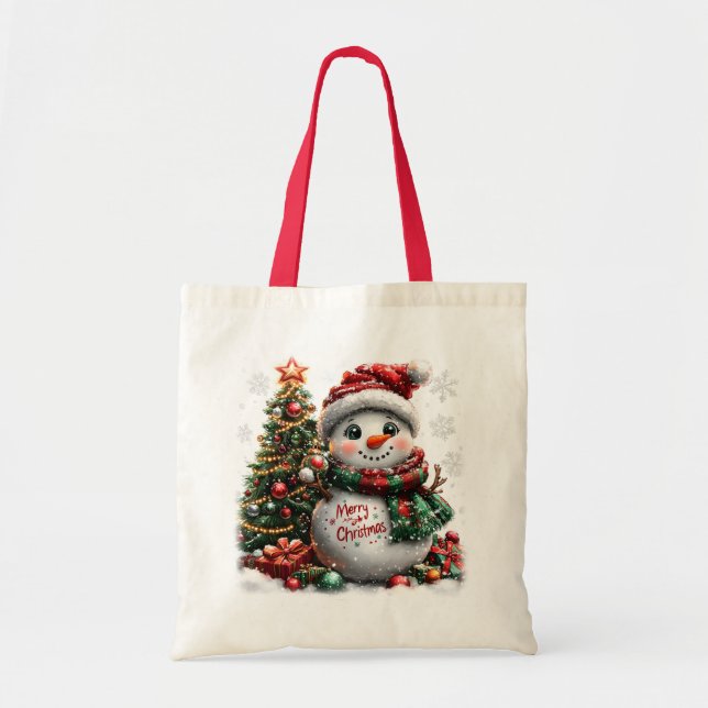 Jul Snögubbe Tygkasse (Framsidan)