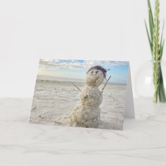 Jul Snögubbe vid Beach i Florida Kort