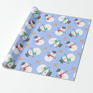 Jul Snögubbe Winter Blue Presentpapper