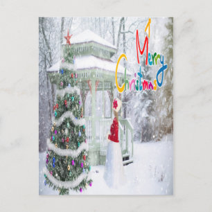 Jul snöhälsningar vykort