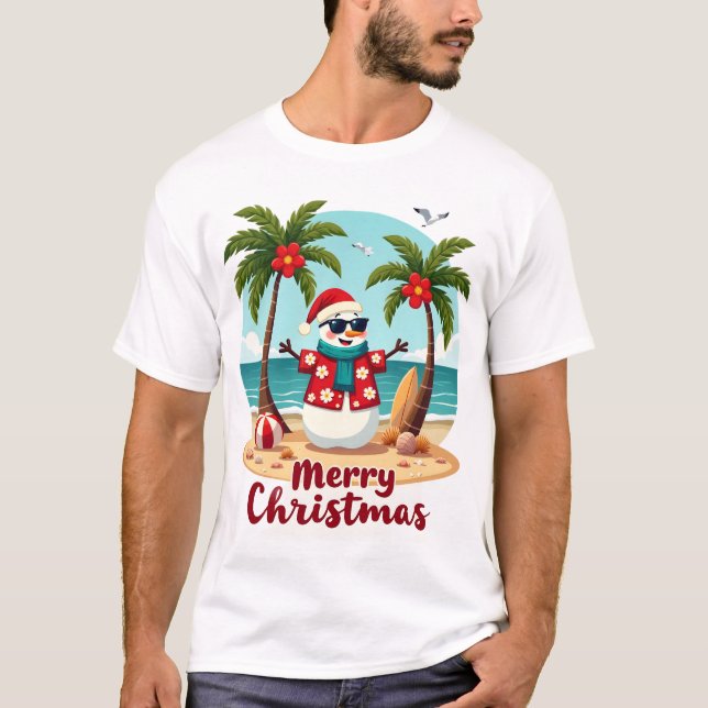 jul Snöman (3) T Shirt (Framsida)